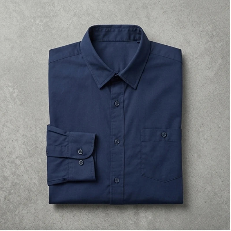 Woven Button-Down Shirt Woven Button-Down Shirt flat lay product photo