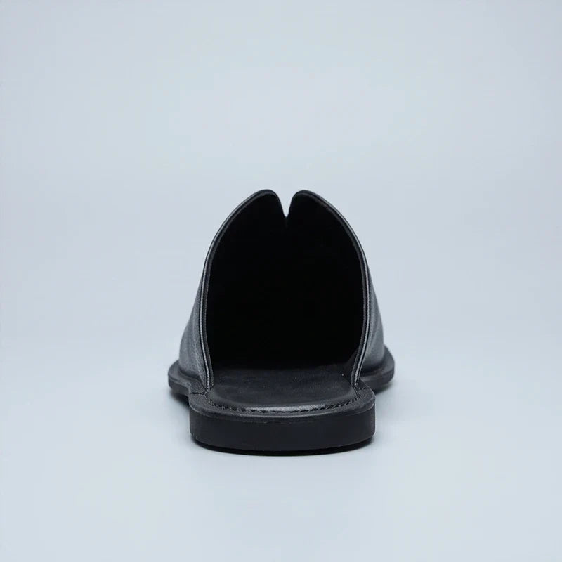 4215Black Quinlan Genuine Leather Backless Mules product photo - 4