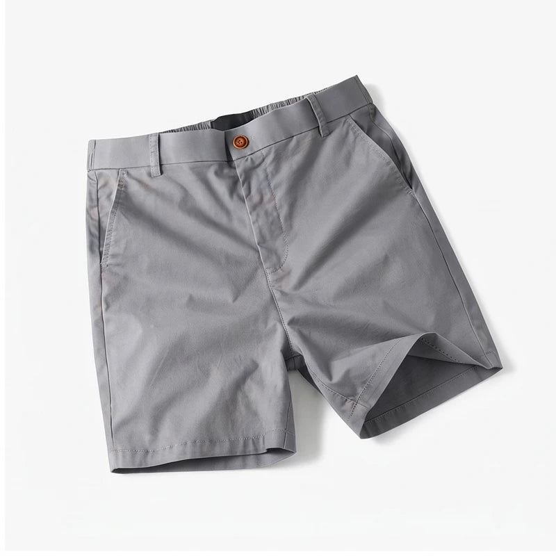 Gray cotton shorts on a white background - 2