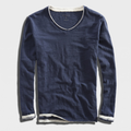 Aldric Men's Cotton V-Neck Long Sleeve Shirt