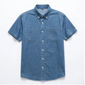 D921 light blue cotton shirt on a white background