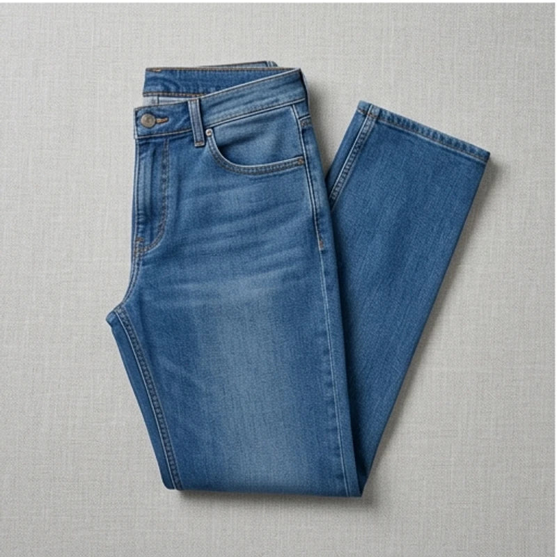 Classic 5-Pocket Denim Jeans Classic 5-Pocket Denim Jeans flat lay product photo - 2