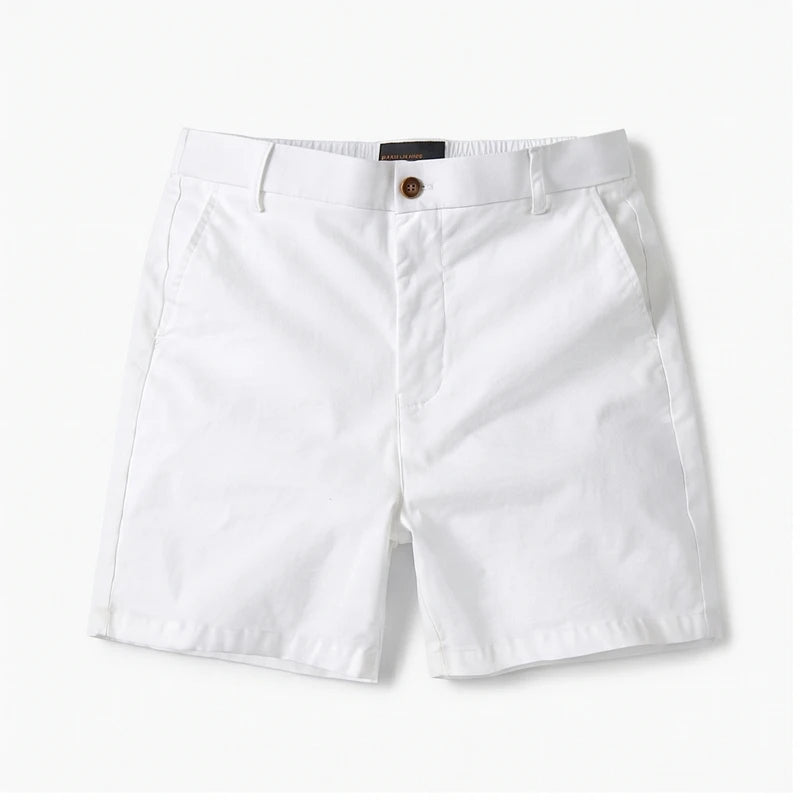 White cotton shorts on a white background
