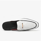 White leather mules on a white background - 3