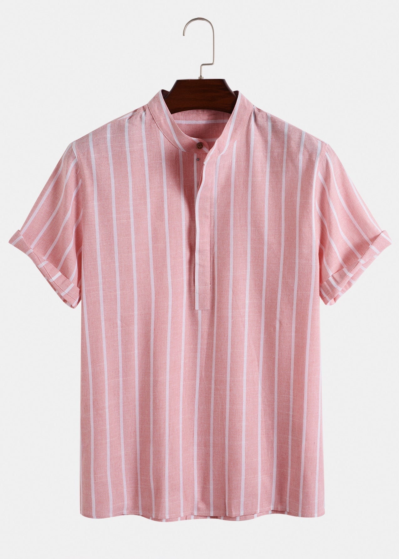 Colton Men's Linen Striped Short-Sleeve Shirt