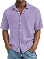 Garret Men's Cotton Crinkle Short Sleeve Shirt