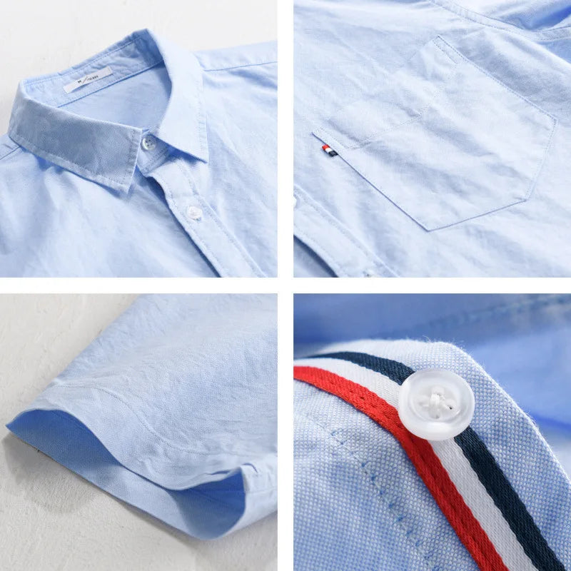 Montrose Men's Cotton Short Sleeve Button-Up Shirt
