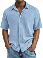Garret Men's Cotton Crinkle Short Sleeve Shirt