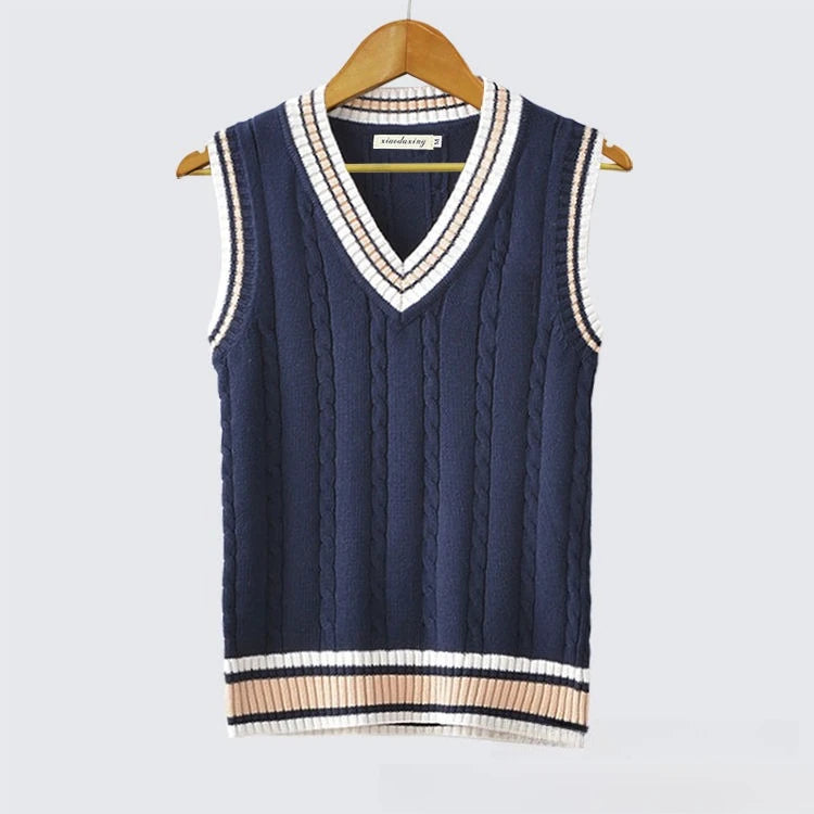 Rowland Men's Cotton Cable-Knit Sweater Vest