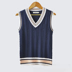 Rowland Men's Cotton Cable-Knit Sweater Vest