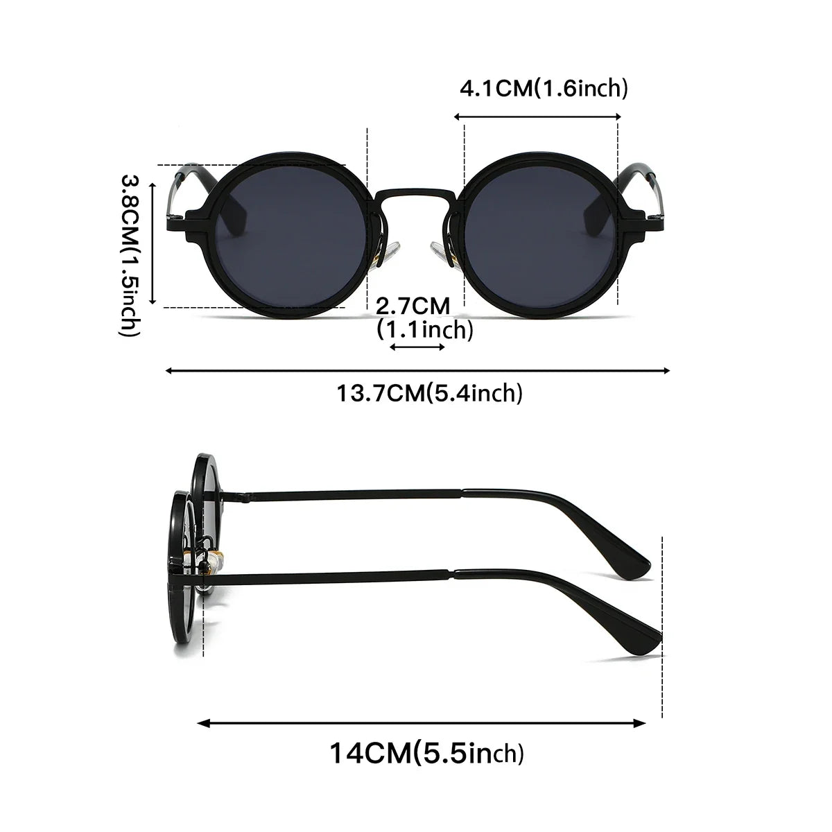 Lysander Gradient Round Sunglasses