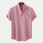 Brenton Short Sleeve Linen Button Up Shirt