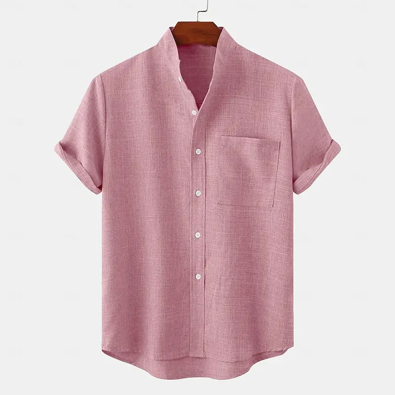 Brenton Short Sleeve Linen Button Up Shirt