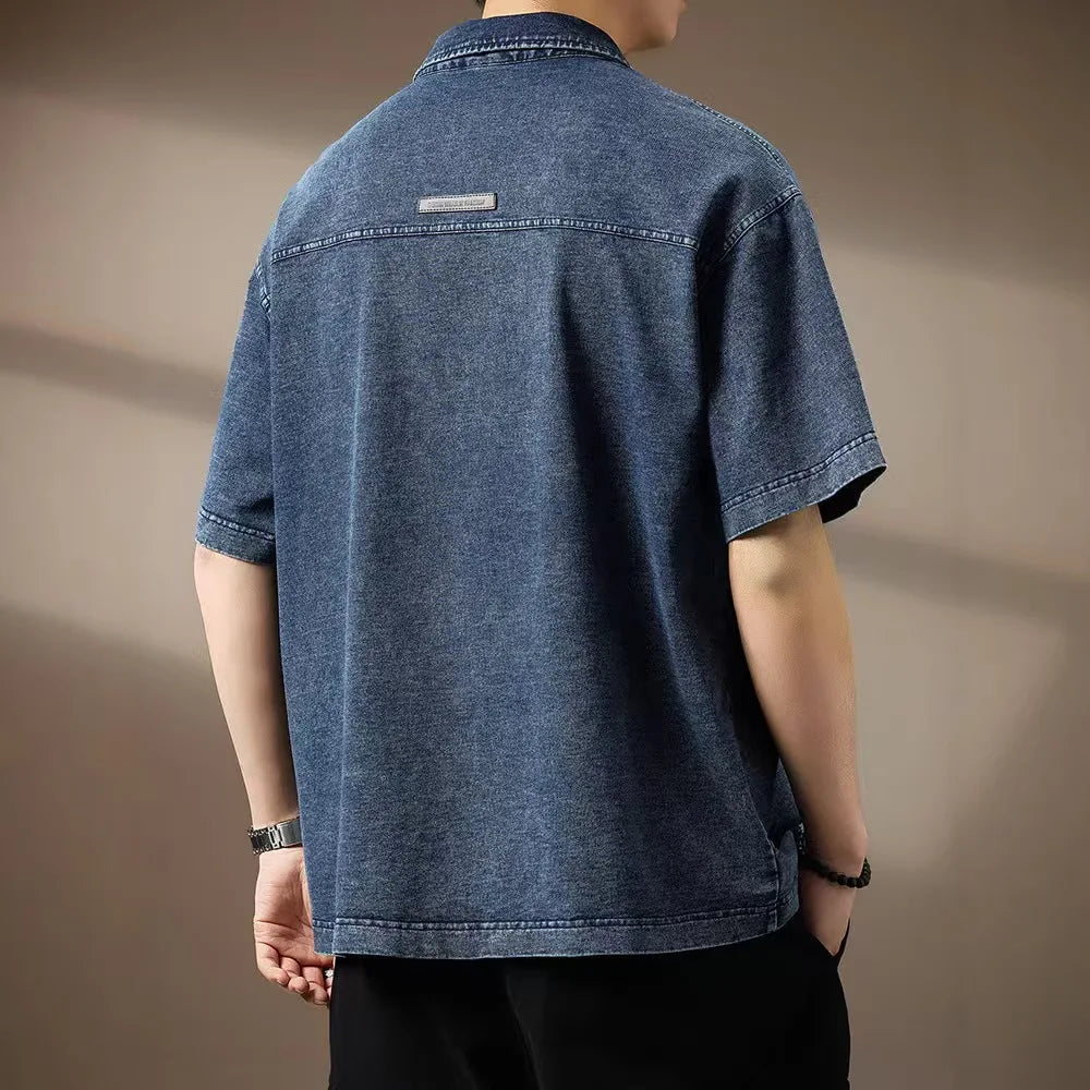 Bryson Men's Denim Polo Shirt