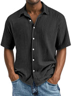 Garret Men's Cotton Crinkle Short Sleeve Shirt