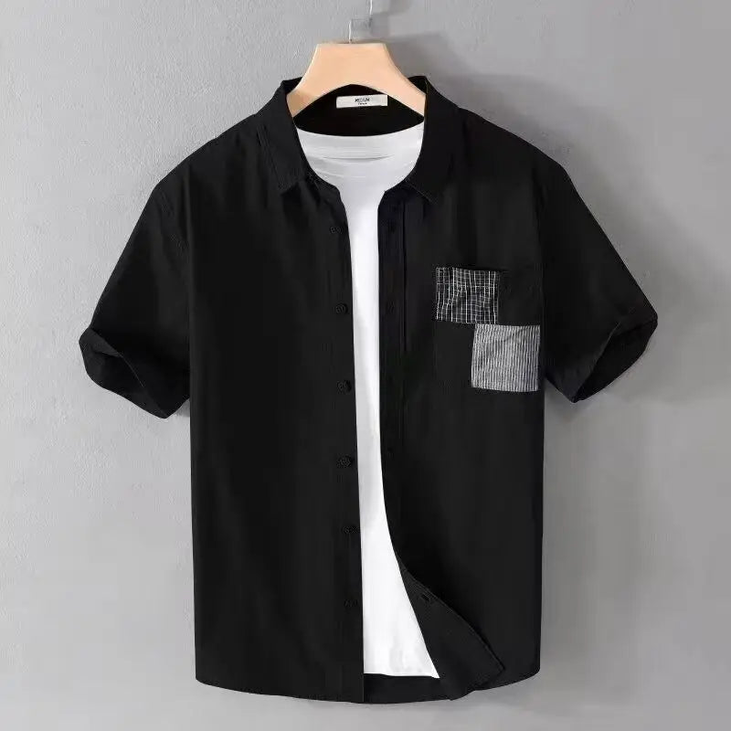 Ashby Men's Cotton Short Sleeve Button-Up Shirt