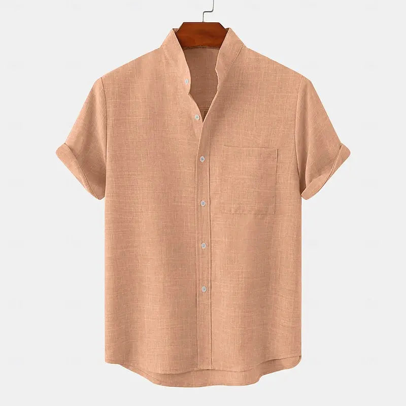 Brenton Short Sleeve Linen Button Up Shirt