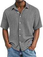 Garret Men's Cotton Crinkle Short Sleeve Shirt