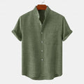 Brenton Short Sleeve Linen Button Up Shirt