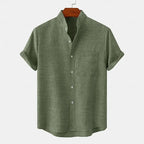 Brenton Short Sleeve Linen Button Up Shirt