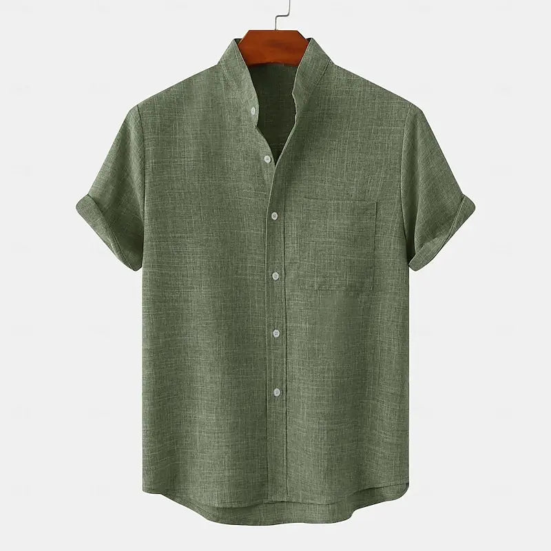 Brenton Short Sleeve Linen Button Up Shirt