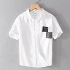 Ashby Men's Cotton Short Sleeve Button-Up Shirt