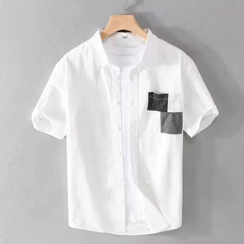 Ashby Men's Cotton Short Sleeve Button-Up Shirt