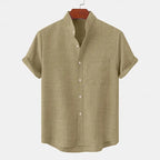 Brenton Short Sleeve Linen Button Up Shirt