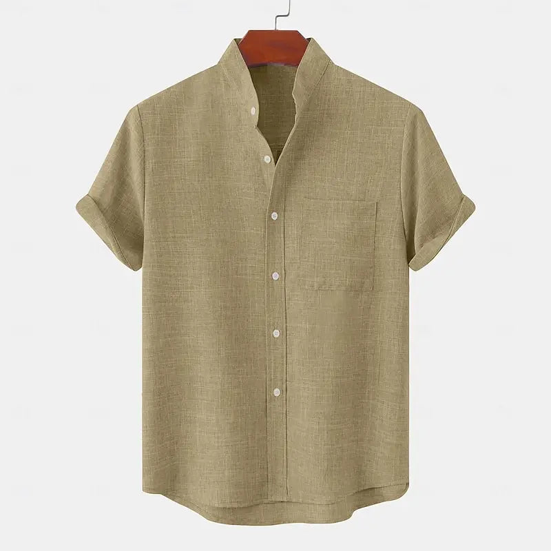 Brenton Short Sleeve Linen Button Up Shirt