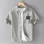 Ashby Men's Cotton Short Sleeve Button-Up Shirt