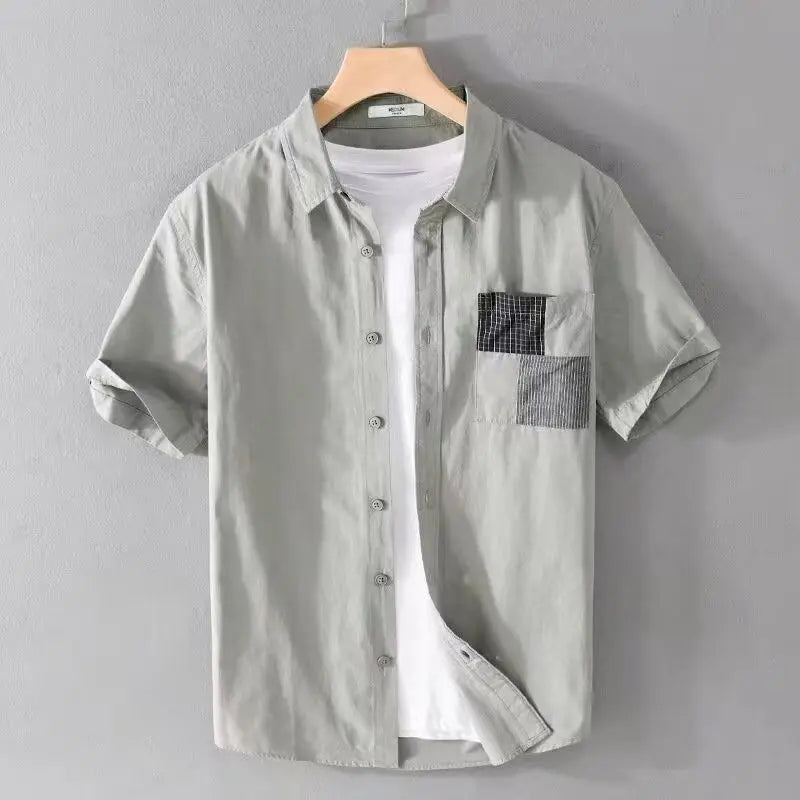 Ashby Men's Cotton Short Sleeve Button-Up Shirt