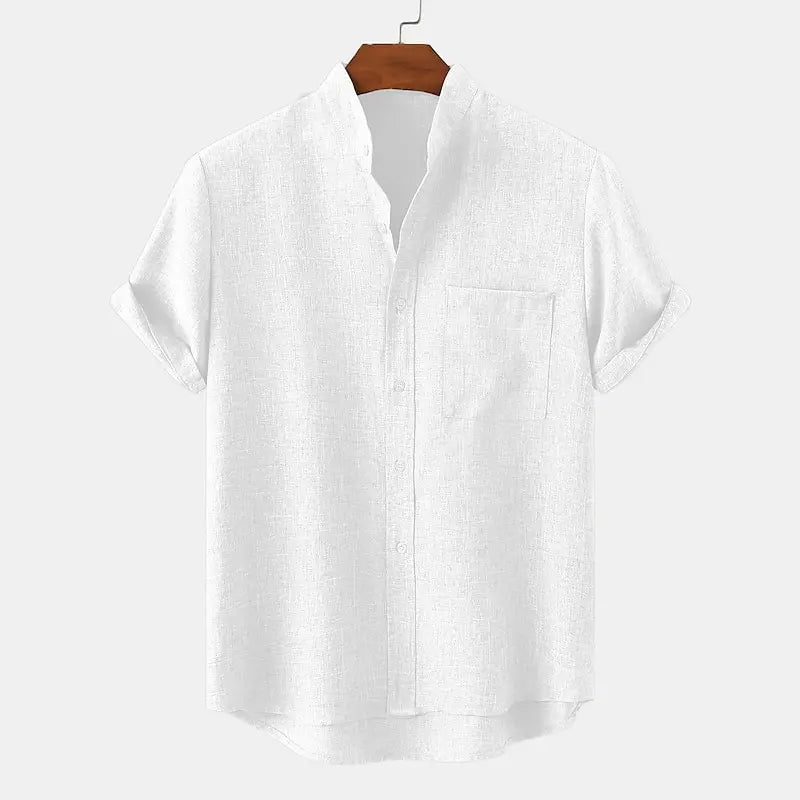 Brenton Short Sleeve Linen Button Up Shirt