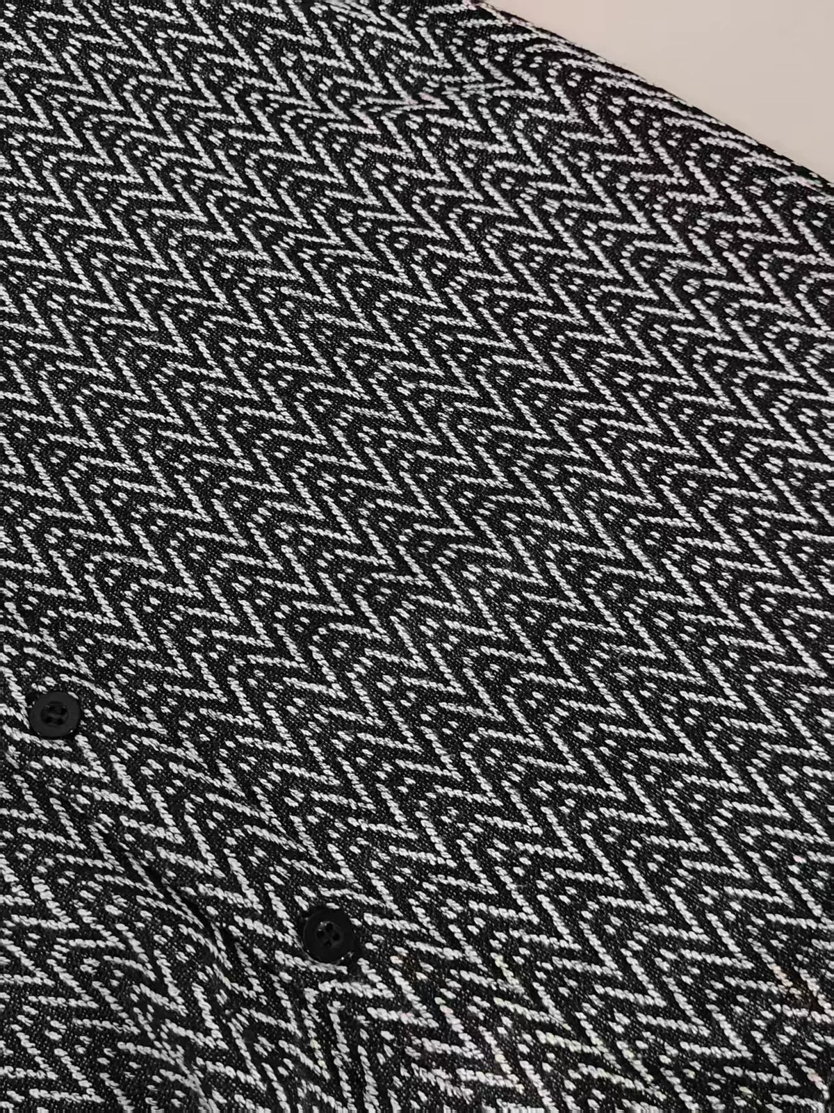 Amato Herringbone Knit Button Up Shirt