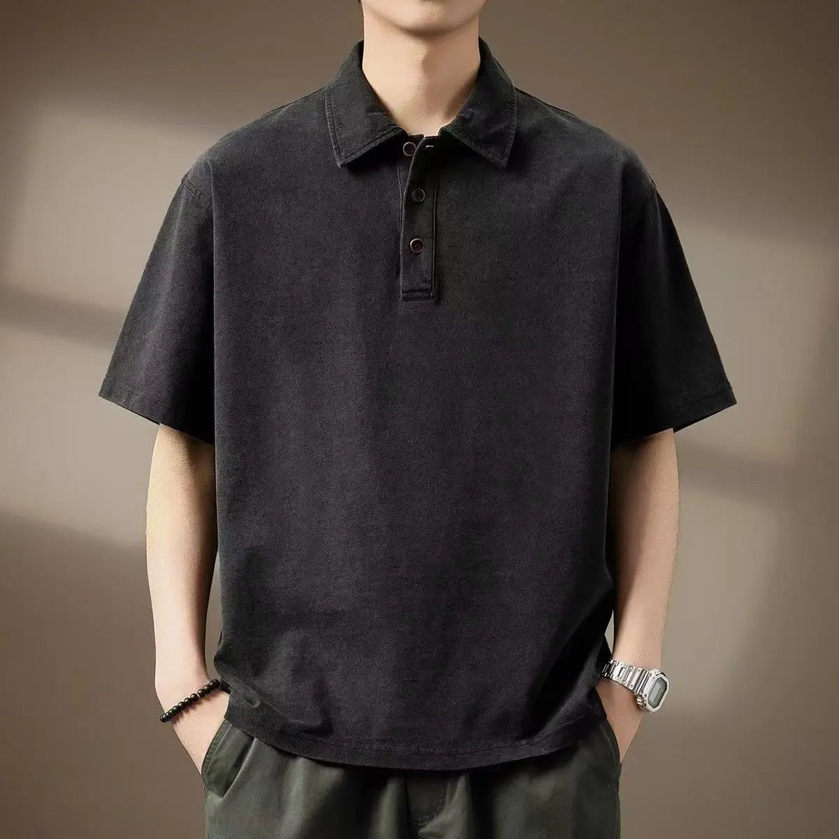 Bryson Men's Denim Polo Shirt