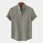 Brenton Short Sleeve Linen Button Up Shirt
