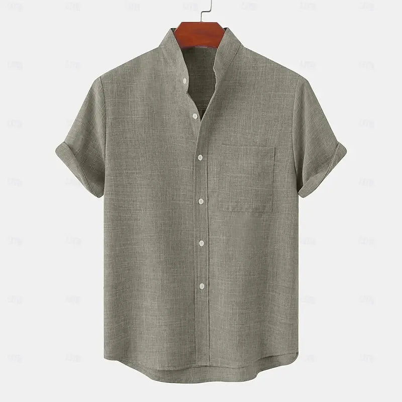Brenton Short Sleeve Linen Button Up Shirt