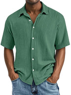 Garret Men's Cotton Crinkle Short Sleeve Shirt