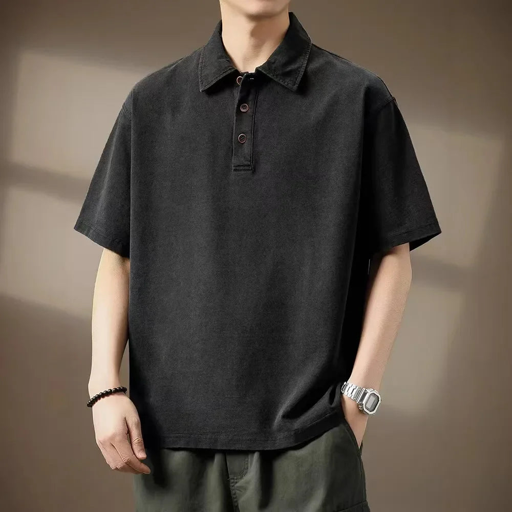Bryson Men's Denim Polo Shirt