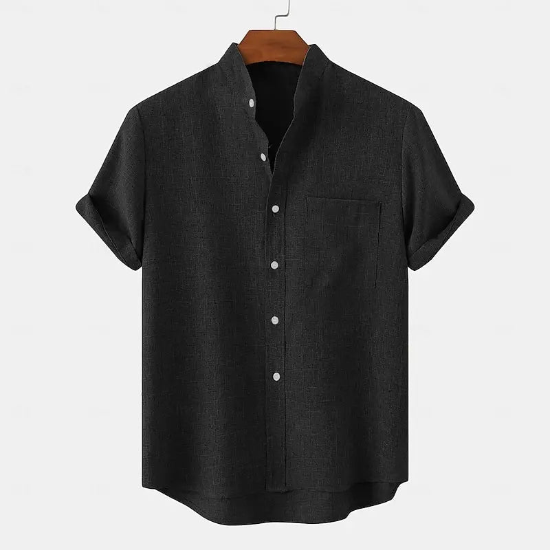 Brenton Short Sleeve Linen Button Up Shirt