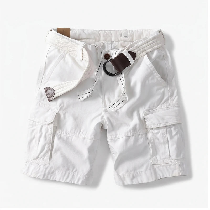 White shorts on a white background