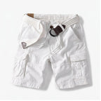 White shorts on a white background