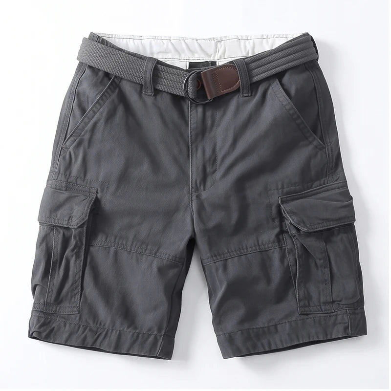 Gray shorts on a white background