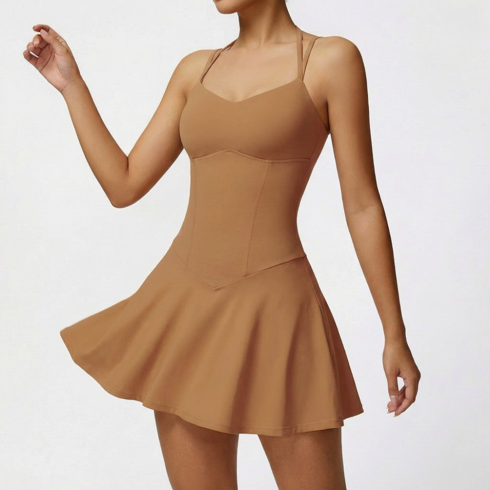 Aurelia Athletic Dress with Built-In Shorts