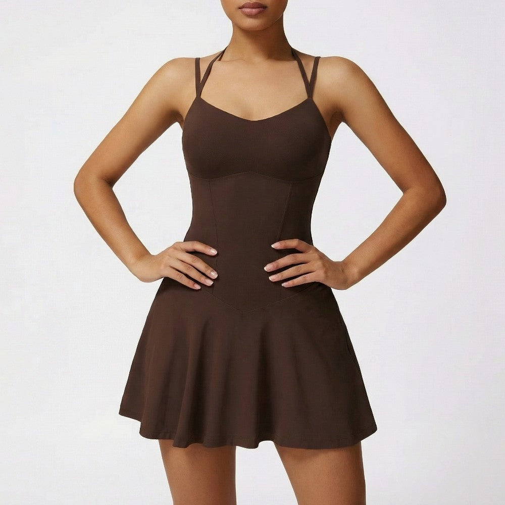 Aurelia Athletic Dress with Built-In Shorts