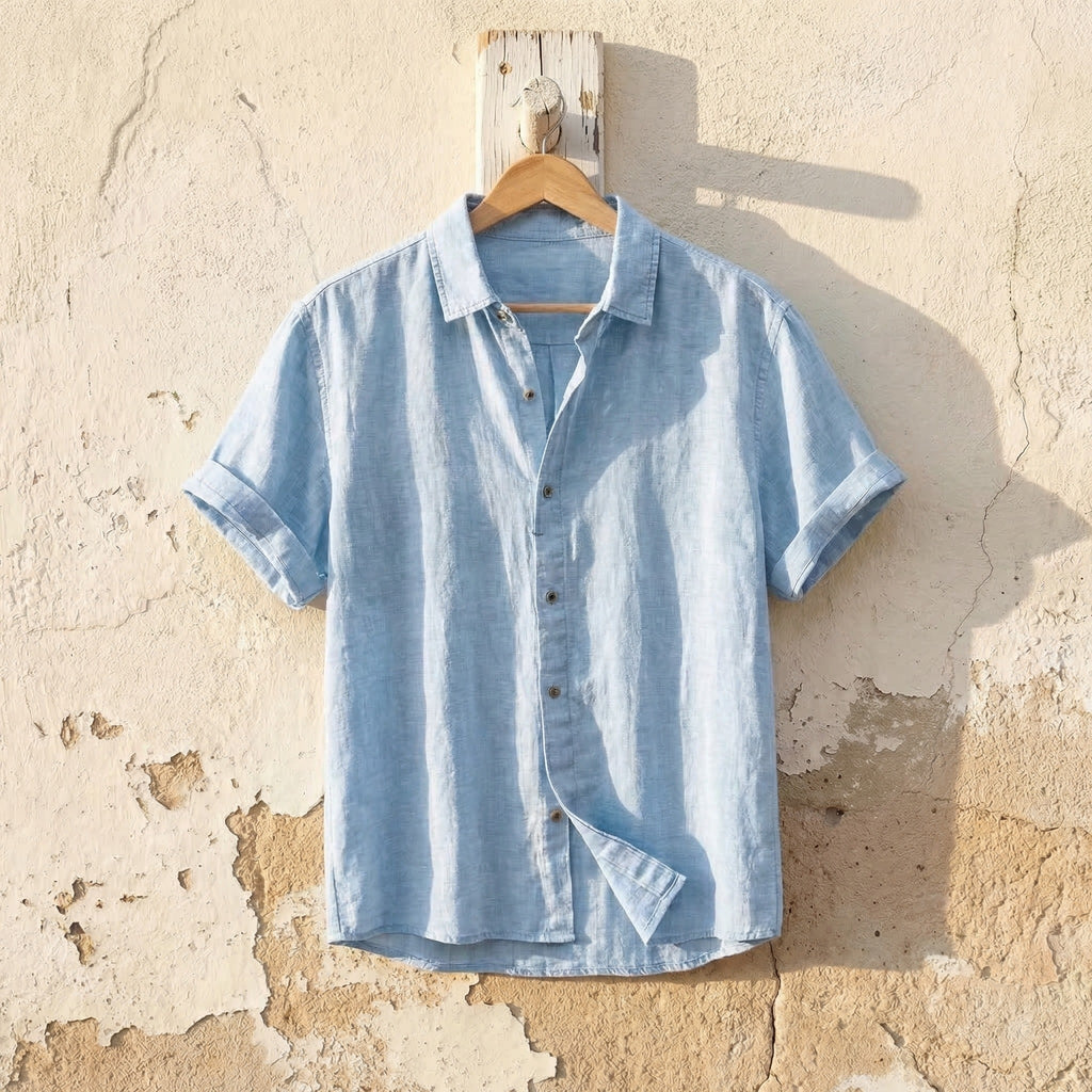 Harland Men's Linen Button-Up Shirt