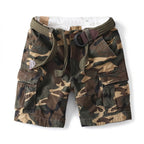 Camouflage shorts on a white background
