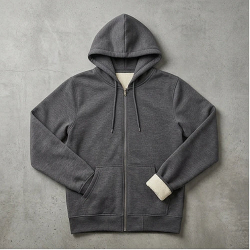 Fleece-Lined Zip Hoodie Fleece-Lined Zip Hoodie flat lay product photo