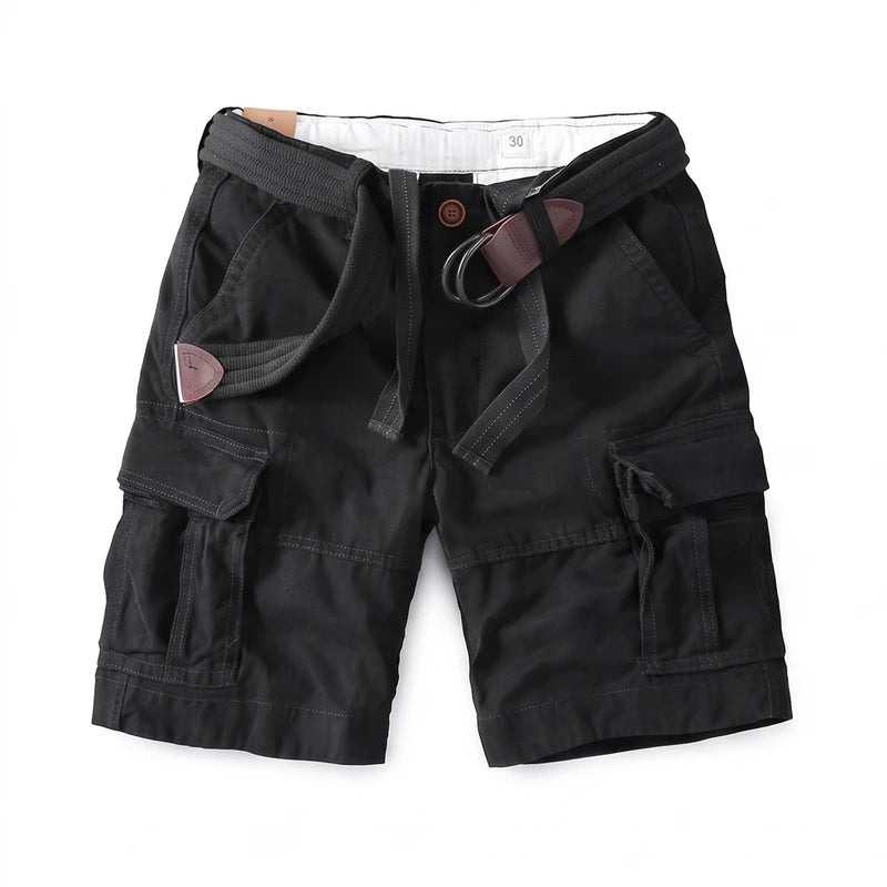 Black shorts on a white background