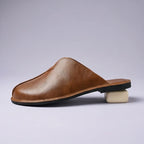 4215Brown Quinlan Genuine Leather Backless Mules product photo - 2