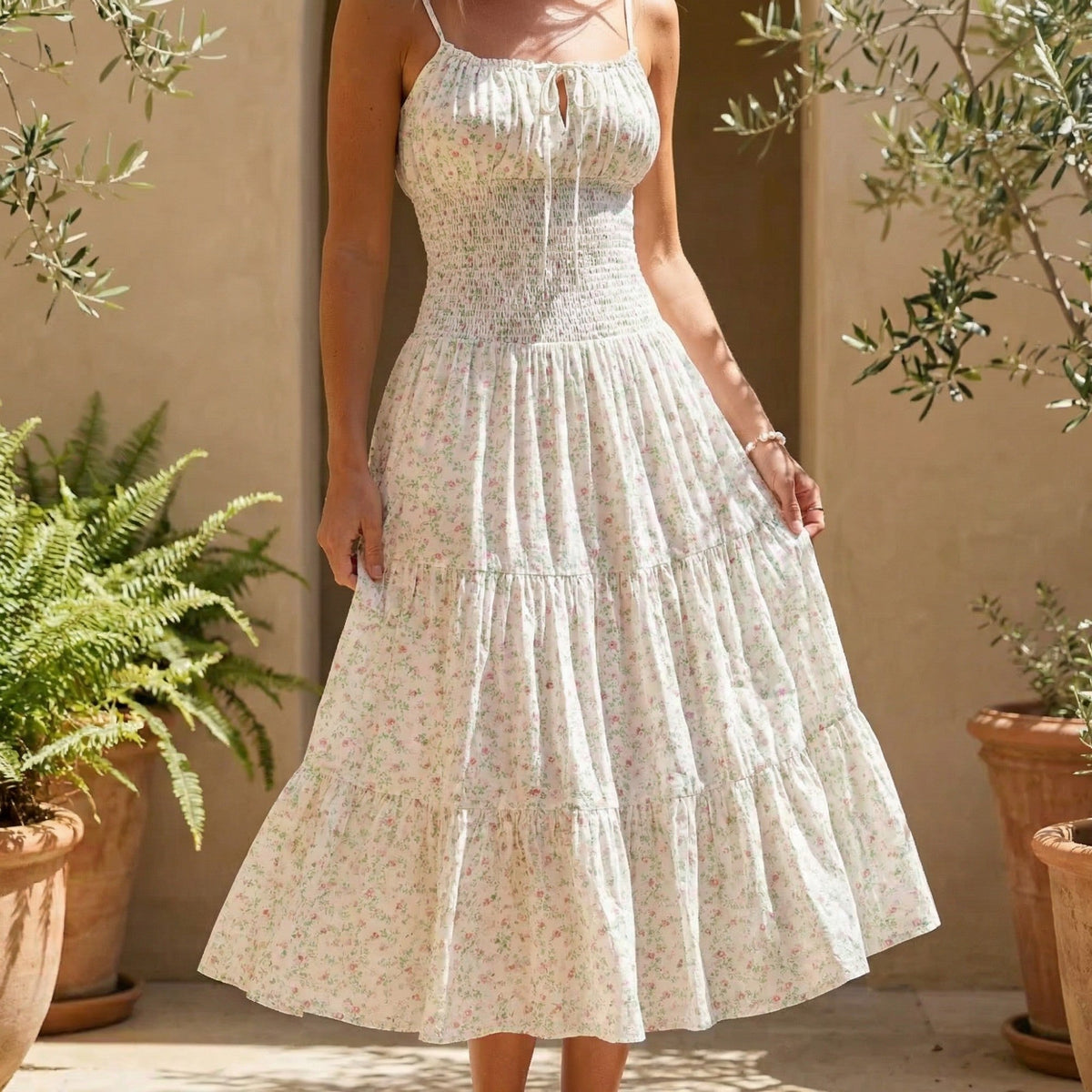 Zinnia Floral Midi Sundress